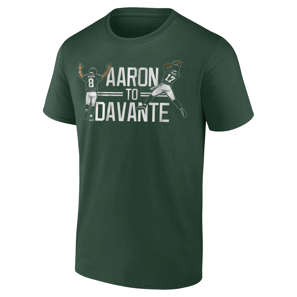 AARON TO DAVANTE SHIRT Aaron Rodgers, Davante Adams, Green Bay Packers AARON TO DAVANTE SHIRT Aaron Rodgers, Davante Adams, Green Bay Packers
