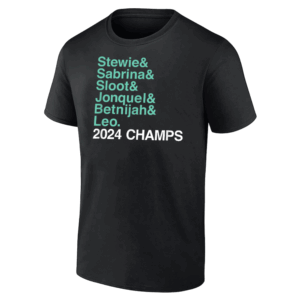 AMPERSAND CHAMPS SHIRT NYL Champions Roster, Breanna Stewart & Sabrina Ionescu, New York Liberty