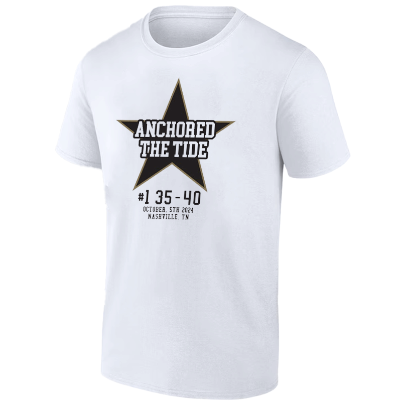 ANCHORED THE TIDE SHIRT Vanderbilt Commodores ANCHORED THE TIDE SHIRT Vanderbilt Commodores