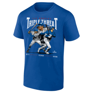 LA TRIPLE THREAT SHIRT Ohtani, Betts, Freeman, 2024 World Series, Los Angeles Dodgers