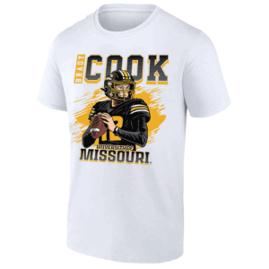 MISSOURI FOOTBALL BRADY COOK T SHIRT Mizzou Tigers NIL Football, Brady Cook Missouri Tigers