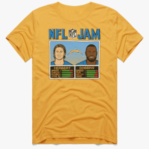 NFL Jam Chargers Herbert And Dobbins Shirt Justin Herbert and J.K. Dobbins, Los Angeles Chargers
