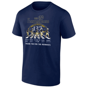 THANK YOU FOR THE MEMORIES SHIRT Jerome Bettis, Brady Quinn, Raghib Ismail, Tim Brown, Joe Montana, Notre Dame Fighting Irish