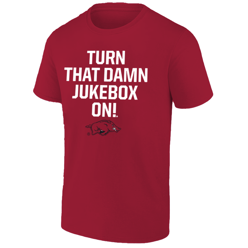 TURN THAT DAMN JUKEBOX ON SHIRT Sam Pittman, Arkansas Razorbacks TURN THAT DAMN JUKEBOX ON SHIRT Sam Pittman, Arkansas Razorbacks