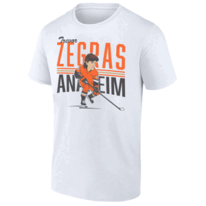 ANAHEIM HOCKEY CENTER ICE CARICATURE SHIRT Trevor Zegras, Anaheim Ducks