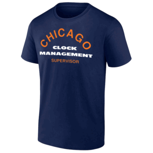 CHICAGO CLOCK MANAGEMENT SUPERVISOR SHIRT Matt Eberflus, Chicago Bears
