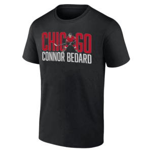 CHICAGO HOCKEY STATE STAR LETTER STAR SHIRT Connor Bedard, Chicago Blackhawks