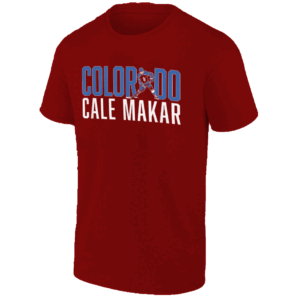 COLORADO HOCKEY LETTER STAR SHIRT Cale Makar Colorado Avalanche