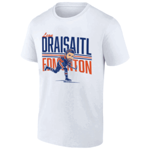 EDMONTON CENTER ICE CARICATURE SHIRT Leon Draisaitl, Edmonton Oilers