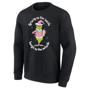 GRINCHY ON THE INSIDE BOUGIE ON THE OUTSIDE SHIRT Christmas Crewneck Sweatshirt 𝑮𝒓𝒊𝒏𝒄𝒉𝒔 Ugly Christmas Pullover Tops Funny Holiday Xmas T Shirt