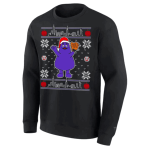 NY CITY GRIMACE UGLY SWEATER, T SHIRT, HODDIE Funny Christmas, NY CITY GRIMACE UGLY SWEATER, T SHIRT, HODDIE New York Mets