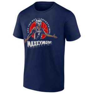 PHILLY MAXEYMUS ARE YOU NOT ENTERTAINED SHIRT Tyrese Maxey, Philadelphia 76ers