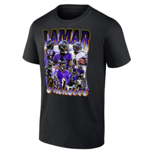 Retro Lamar Jackson Shirt Baltimore Ravens