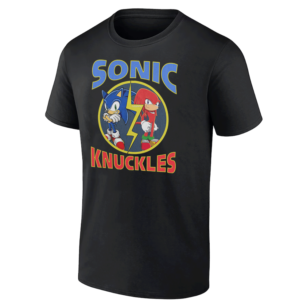SONIC x KNUCKLES SHIRT vintage-inspired T-Shirt, retro graphic, Sega's most iconic characters SONIC x KNUCKLES SHIRT vintage inspired T Shirt, retro graphic, Sega's most iconic characters