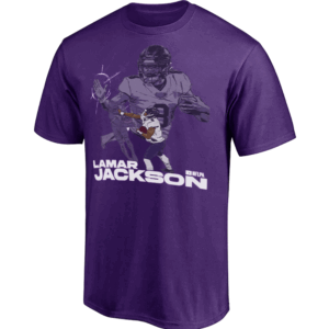 BALTIMORE STIFF ARM SHIRT Lamar Jackson, Baltimore Ravens