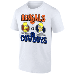 BART BENGALS VS HOMER COWBOYS SHIRT The Simpsons x Cincinnati Bengals Vs Dallas Cowboys