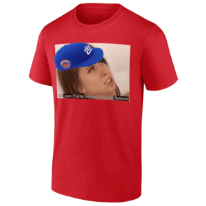 BELIEVE IN JUAN SOTO SHIRT Funny Riley Reid Meme, New York Mets Red