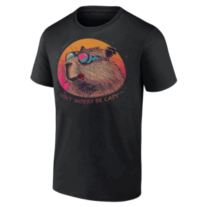 DON'T WORRY BE CAPY SHIRT Capybara Holding a Rose