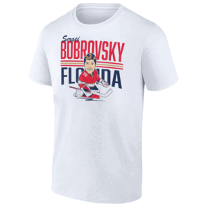 Florida Hockey Center Ice Caricature Shirt Sergei Bobrovsky, Florida Panthers