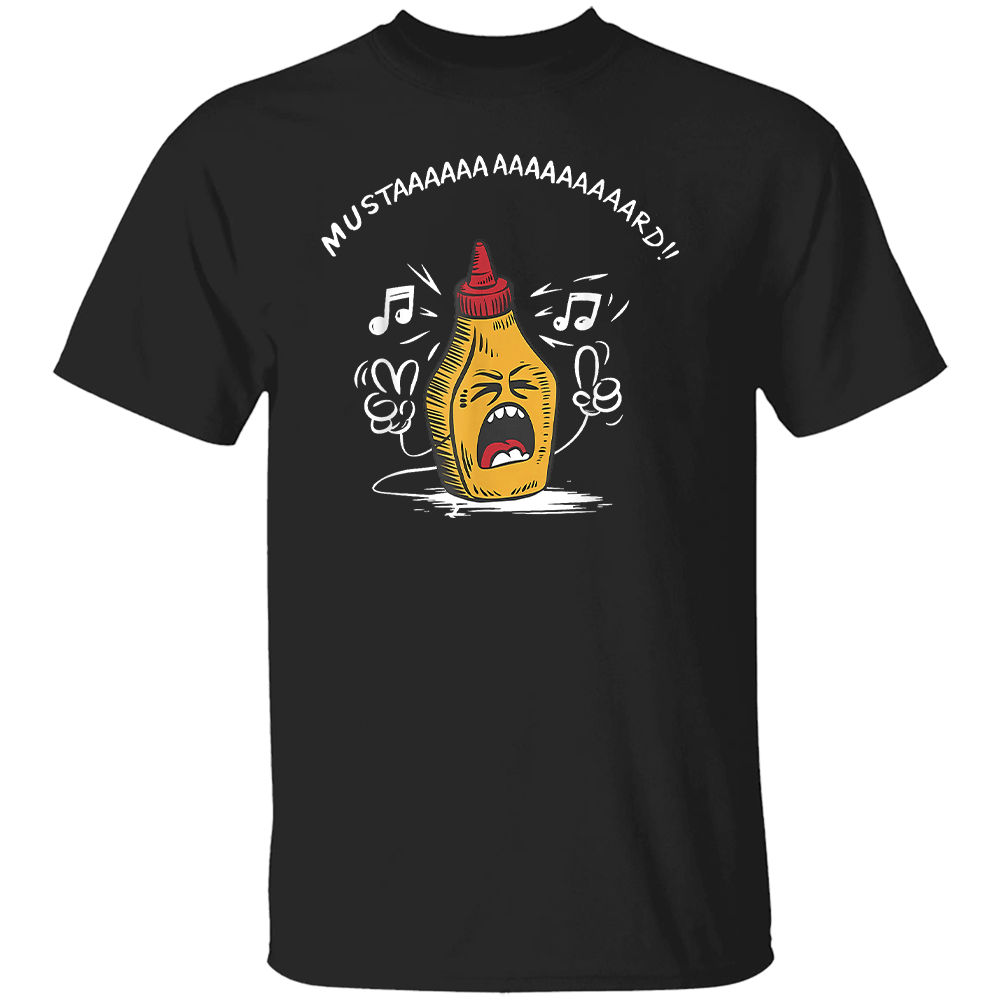 Funny Mustard Lamar TV Off Parody Mustard Bottle Sing T-Shirt Funny Mustard Lamar TV Off Parody Mustard Bottle Sing T Shirt