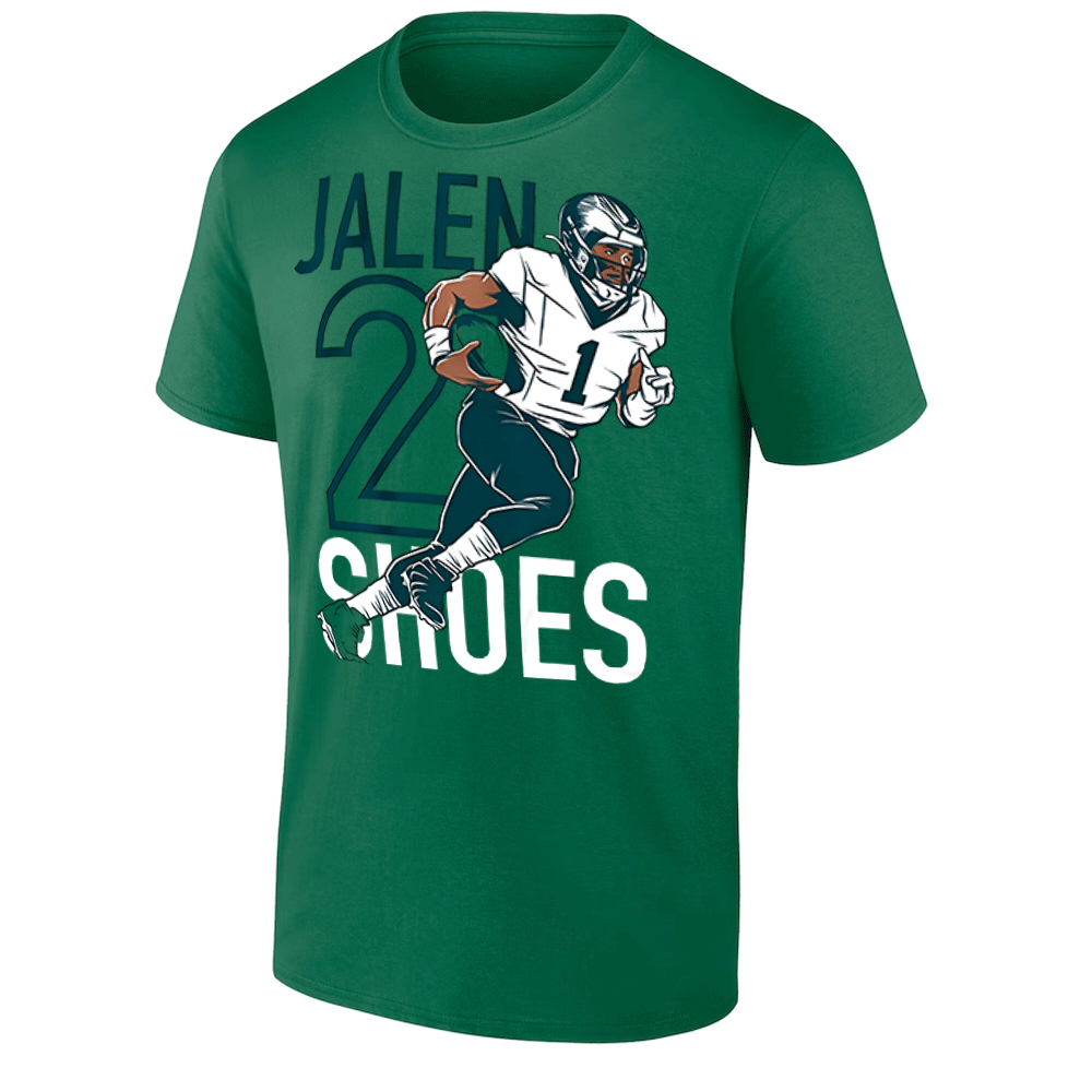 JALEN TWO SHOES SHIRT Jalen Hurts, Philadelphia Eagles JALEN TWO SHOES SHIRT Jalen Hurts, Philadelphia Eagles