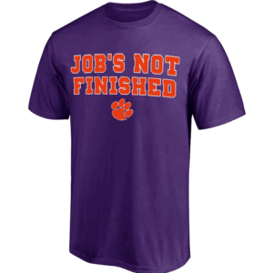 JOB'S NOT FINISHED SHIRT 2024 ACC Football Conference Champions T Shirt Clemson Tigers