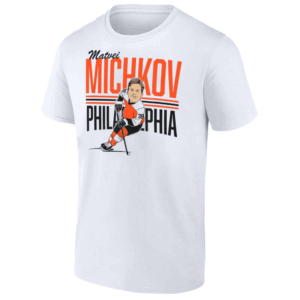 Philadelphia Hockey Center Ice Caricature Shirt Matvei Michkov, Philadelphia Flyers