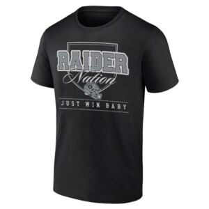 RAIDERS NATION JUST WIN BABY SHIRT Tayshia Adams x Las Vegas Raiders