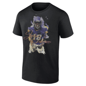 Retro Justin Jefferson Design 90s Graphic Shirt Minnesota Vikings