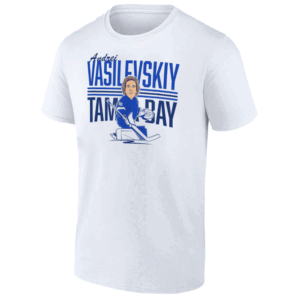 Tampa Bay Center Ice Caricature Shirt Andrei Vasilevskiy, Tampa Bay Lightning