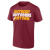 ANYBODY ANYWHERE ANYTIME SHIRT Stack, 2024 Super Bowl Champions, Washington Commanders