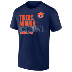 Auburn Basketball Text Logo Overlay T Shirt Auburn Tigers
