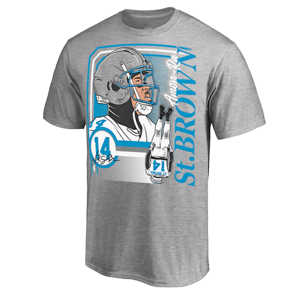 DETROIT COLLAGE FRAME SHIRT Amon-Ra St. Brown, Detroit Lions DETROIT COLLAGE FRAME SHIRT Amon Ra St. Brown, Detroit Lions