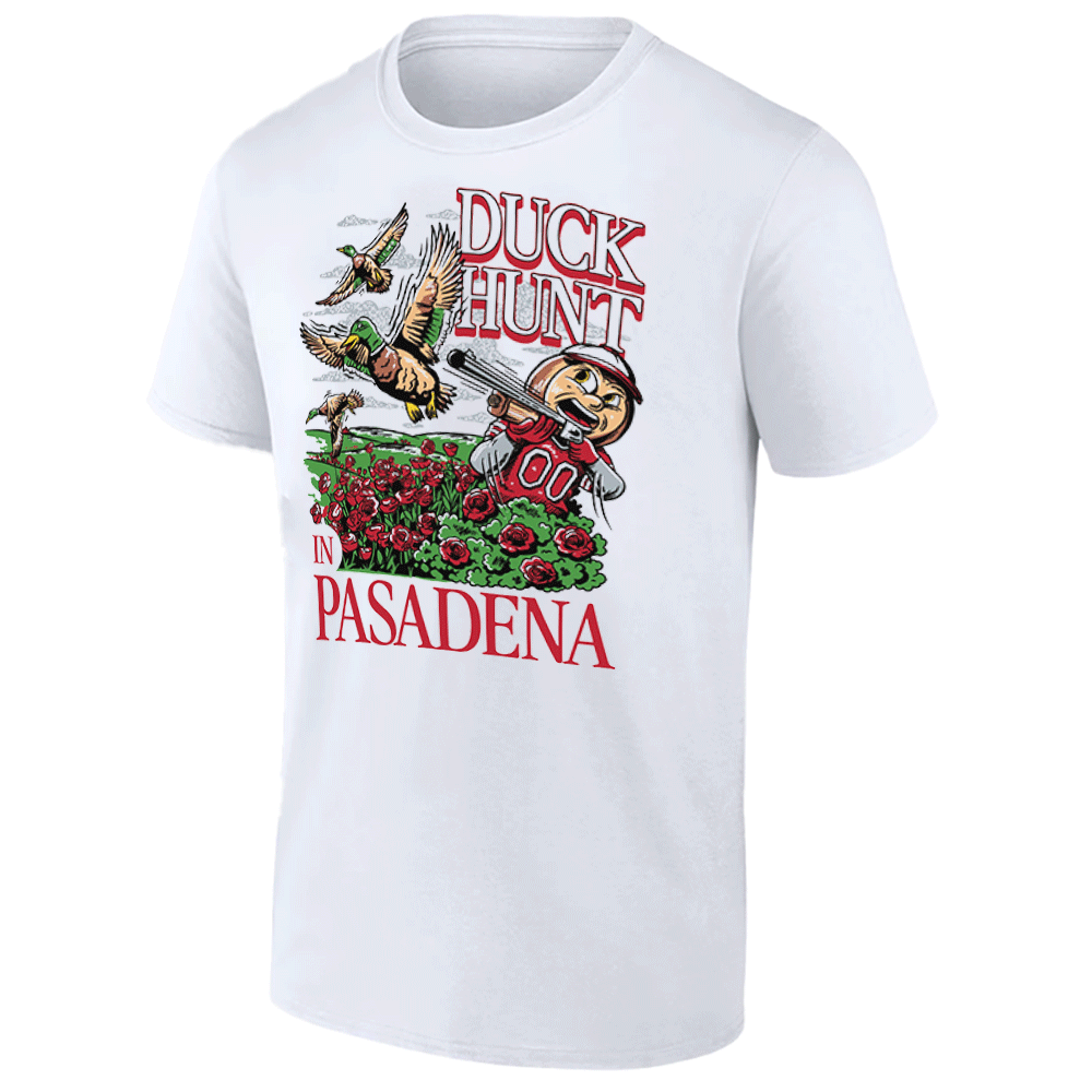 DUCK HUNT IN PASADENA SHIRT 2024 - 2025 Ohio State Rose Bowl Champions, Ohio State Buckeyes DUCK HUNT IN PASADENA SHIRT 2024 2025 Ohio State Rose Bowl Champions, Ohio State Buckeyes