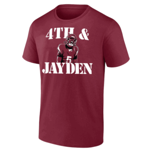 FOURTH AND JAYDEN SHIRT Jayden Daniels, Washington Commanders