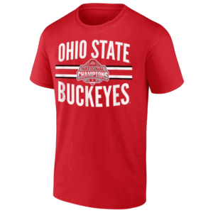 NATIONAL CHAMPIONS LOGO STRIPE SHIRT College Football Playoff, Ohio State Buckeyes