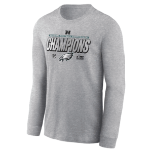 NATIONAL FOOTBALL CHAMPIONS LONG SLEEVE 2024 NFC Champions Locker Room Shirt Philadelphia Eagles.gif