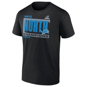 NFC NORTH CHAMPIONS 2024 SHIRT 2024 NFC North Division Champions Locker Room, Detroit Lions