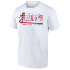 National Champs 2024 CFP Brutus White T Shirt College Football Playoff, Ohio State Buckeyes