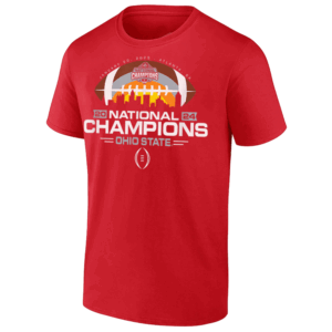 National Champs 2024 CFP Skyline Red T Shirt College Football Playoff, Ohio State Buckeyes