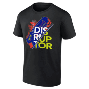 Nerf Engage Disruptor Retro Vintage Text Stack T Shirt