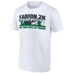 SAQUON 2K AND THEM BOYS UP FRONT SHIRT Saquon Barkley Tops 2000 Yards Rushing, Philadelphia Eagles
