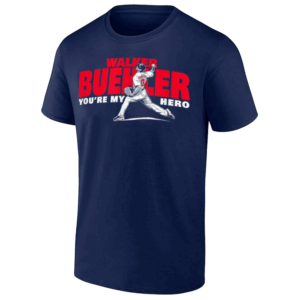 WB YOU'RE MY HERO SHIRT Walker Buehler, Boston Red Sox