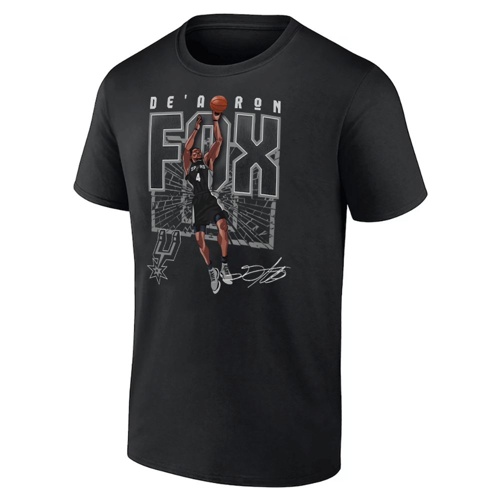 DE'AARON FOX SHATTERED SHIRT San Antonio Spurs DE'AARON FOX SHATTERED SHIRT San Antonio Spurs