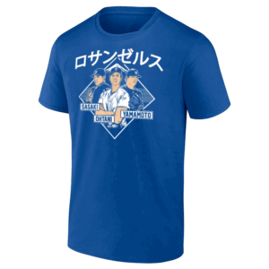 LA KANJI SHIRT Shohei Ohtani, Yoshinobu Yamamoto, & Roki Sasaki, Los Angeles Dodgers