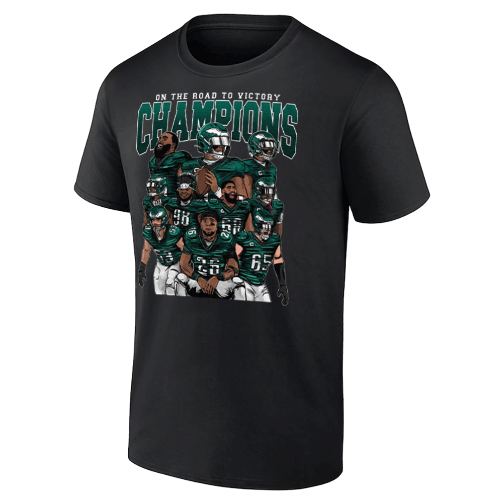 ON THE ROAD TO VICTORY CHAMPIONS SHIRT Super Bowl LIX Champions, Philadelphia Eagles ON THE ROAD TO VICTORY CHAMPIONS SHIRT Super Bowl LIX Champions, Philadelphia Eagles
