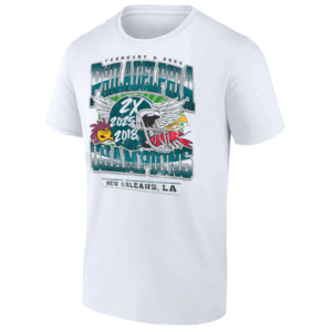 PHILADELPHIA 2X CHAMPIONS 2018 2025 SHIRT Super Bowl LIX Champions, Philadelphia Eagles