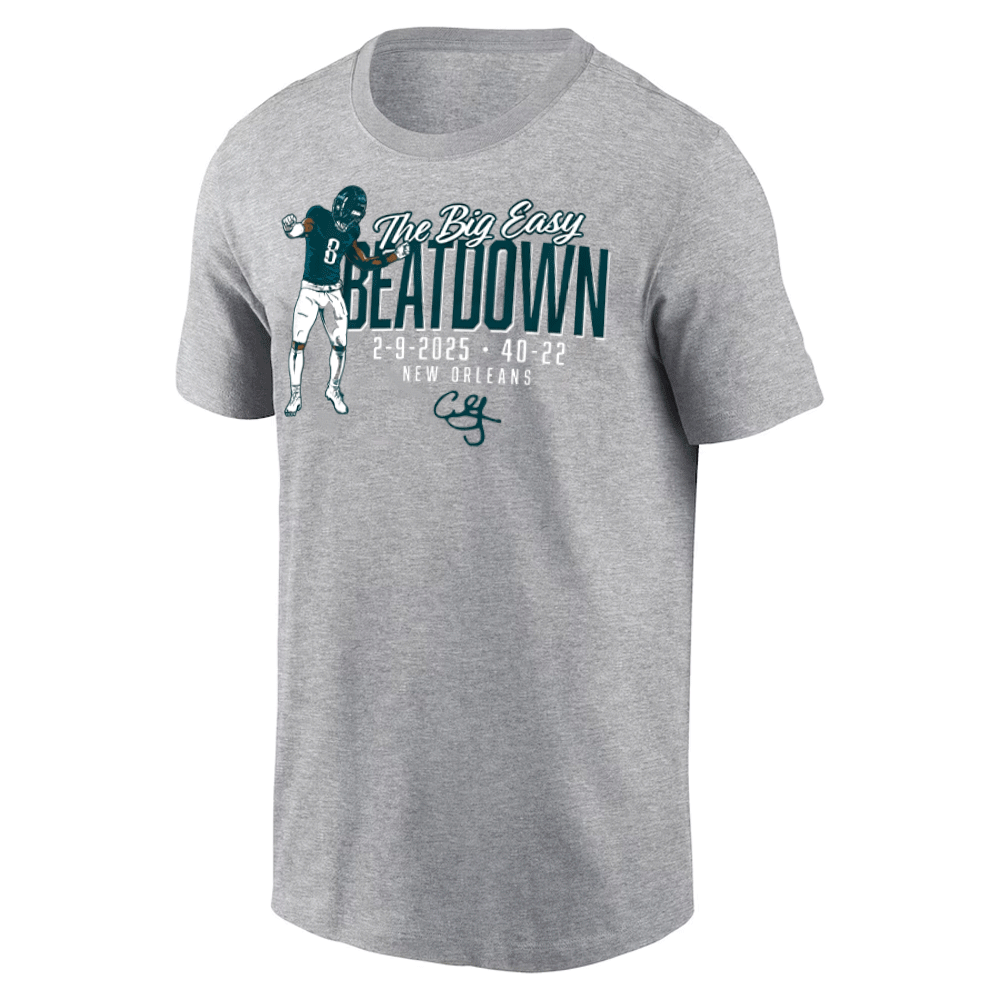 THE BIG EASY BEATDOWN SHIRT C.J. Gardner-Johnson, Super Bowl LIX Champions, Philadelphia Eagles THE BIG EASY BEATDOWN SHIRT C.J. Gardner Johnson, Super Bowl LIX Champions, Philadelphia Eagles
