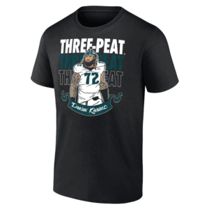 THREE PEAT SHIRT Darian Kinnard, Philadelphia Eagles