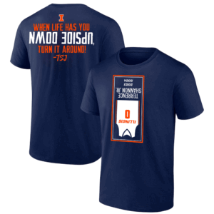 WHEN LIFE HAS YOU, UPSIDE DOWN TURN IT AROUND SHIRT TSJ Upside Down Banner, Terrence Shannon Jr, Illinois Fighting Illini